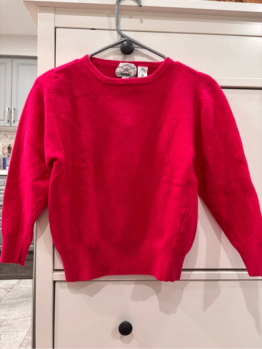 Us polo ass’n Bright Pink Crewneck Women's Sweater 100%lambswool